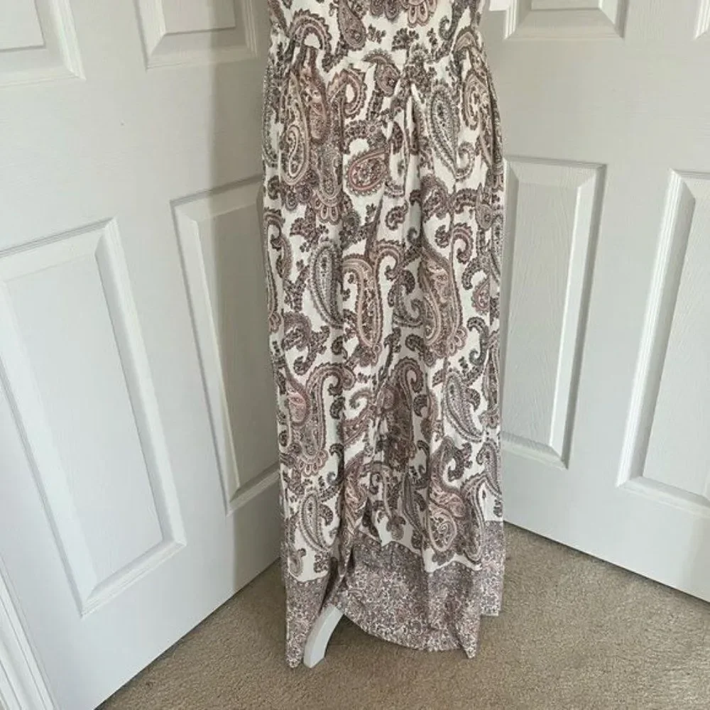 Bardot Paisley Sleeveless Wide Leg Linen Jumpsuit Medium